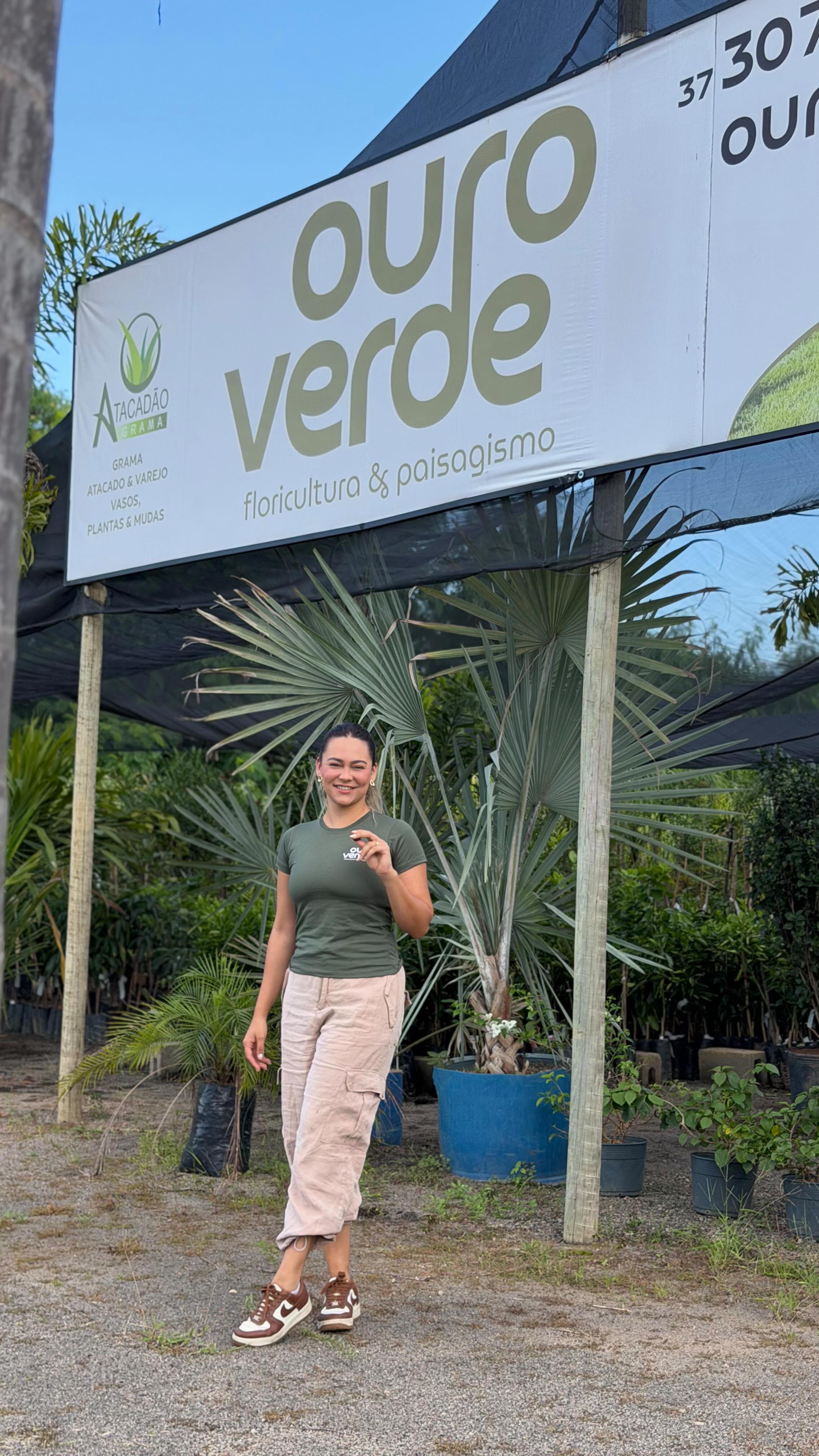 Loja e plantas da Floricultura Ouro Verde